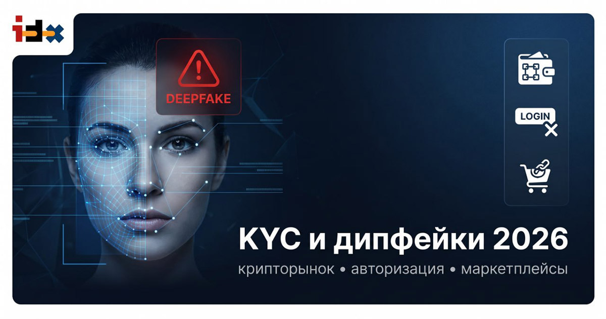 KYC и дипфейки 2026: крипторынок, авторизация и маркетплейсы | IDX